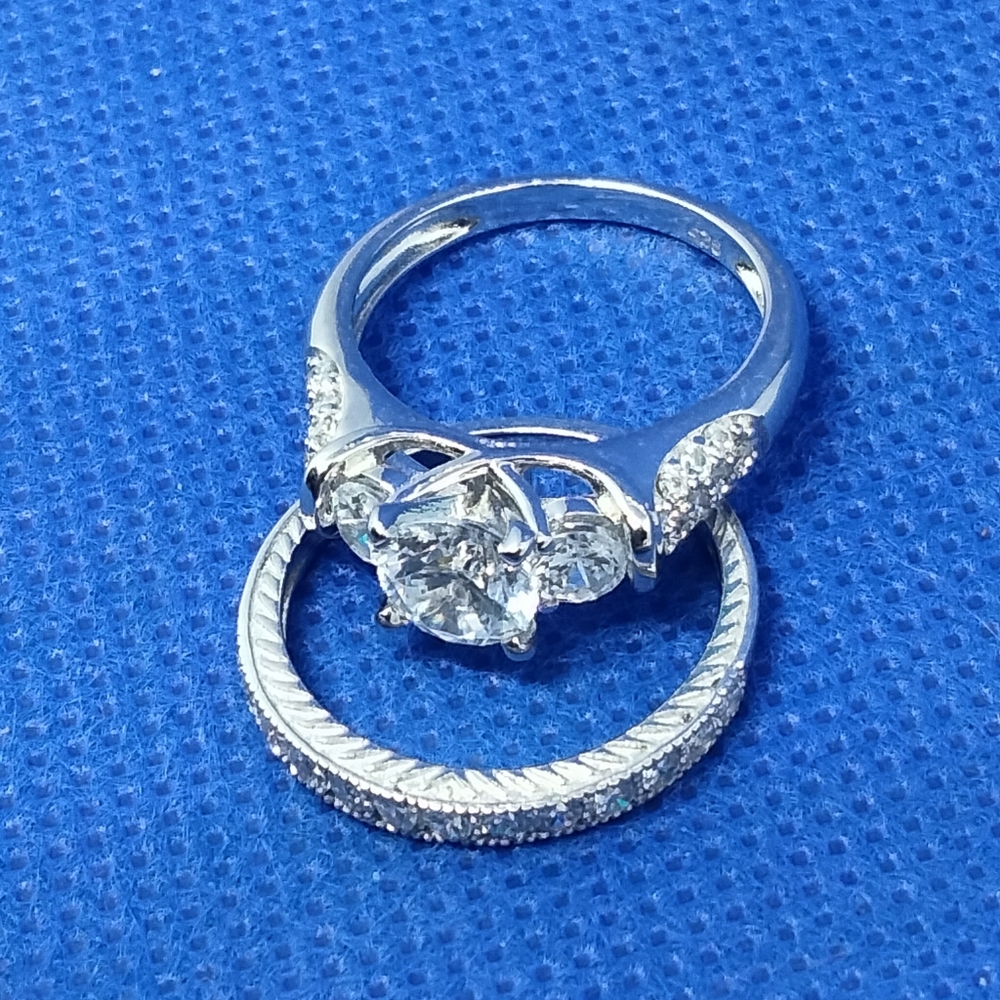 Wedding set 925 both rings gorgeous set
